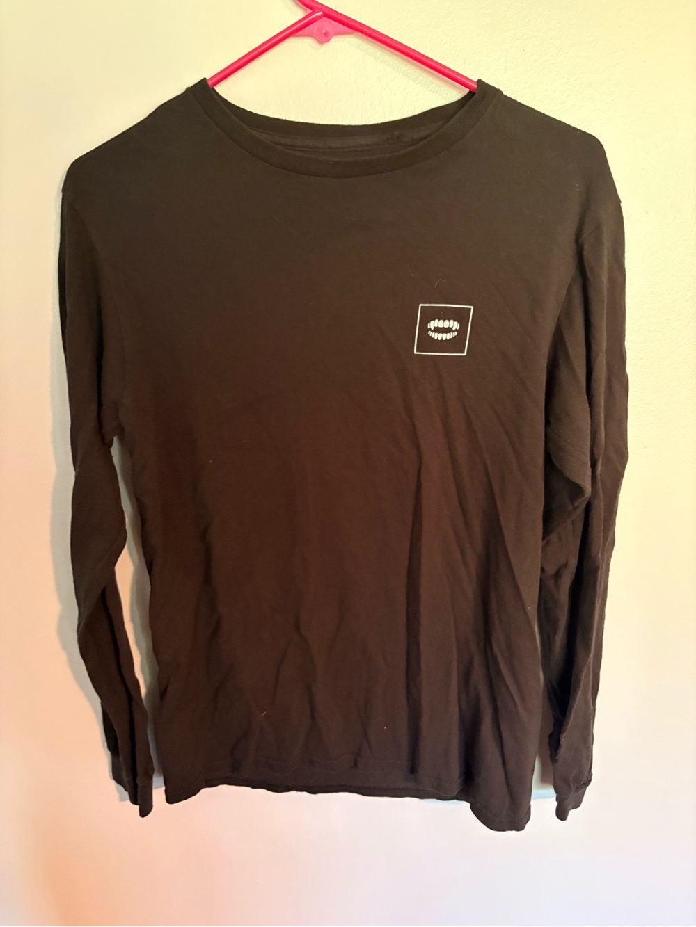Long Sleeve Crew Tee with Small Chest Logo